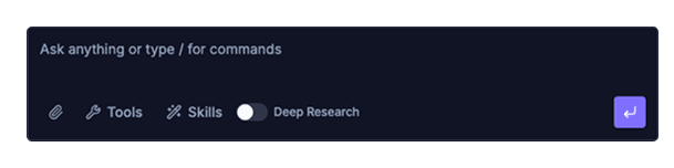 Deep Search interface